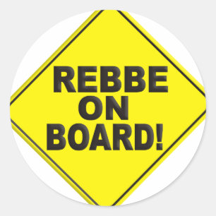 Rebbe an Bord Runder Aufkleber