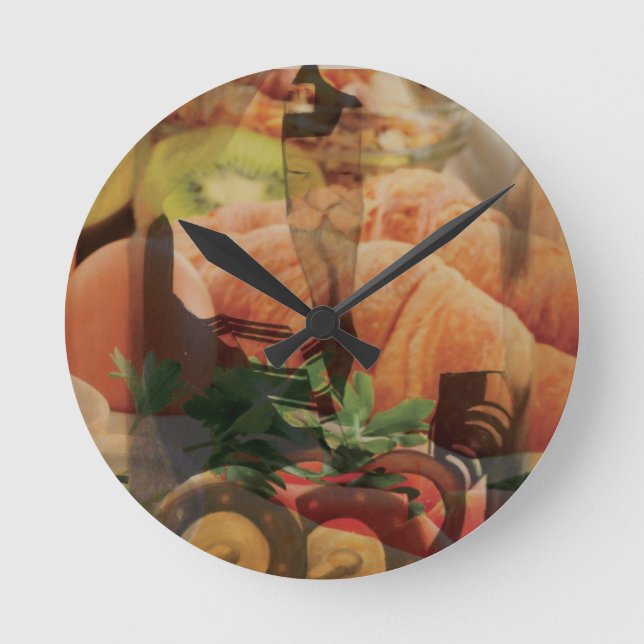 Rebbe Davenen Runde Wanduhr (Vorderseite)