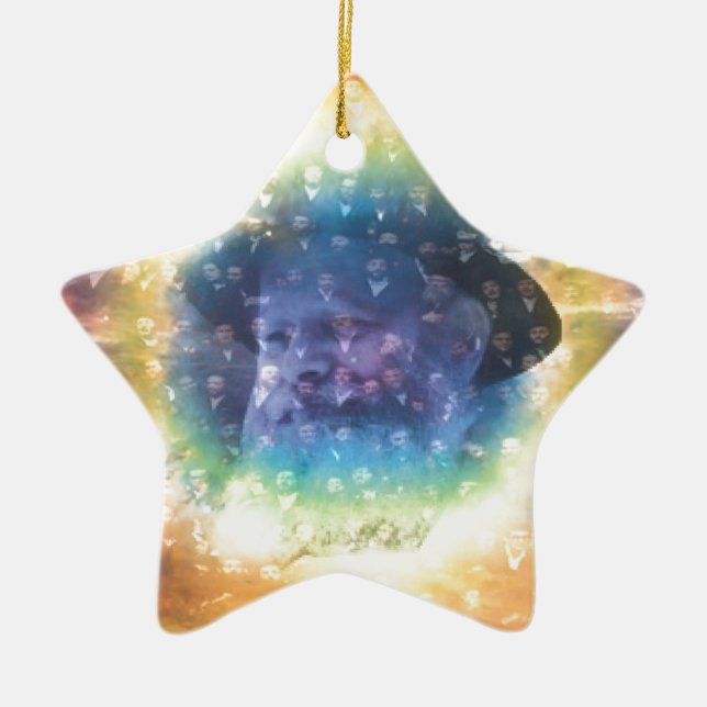 Rebbe Keramik Ornament (Vorne)