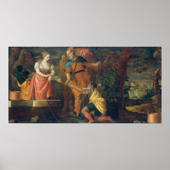 Rebecca am Brunnen - Veronese Fine Art Poster (Vorne)