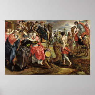 Rebecca, der Abschied zu ihrer Familie, c.1562 Poster