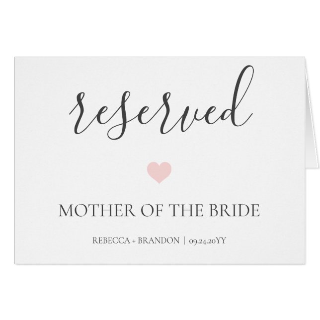 Rebecca Elegant Calligraphie vorbehaltenes Hochzei (Vorderseite (Horizontal))