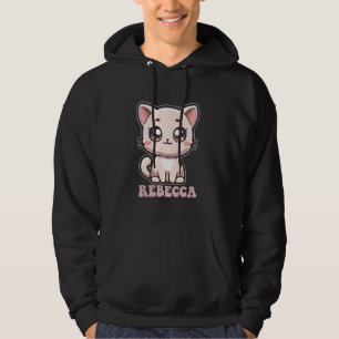 Rebecca Niedlich Kitty Cat Design für Mädchen Name Hoodie