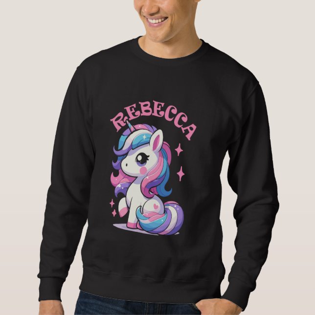 Rebecca Niedlich Unicorn Design für Mädchen Sweatshirt (Vorderseite)