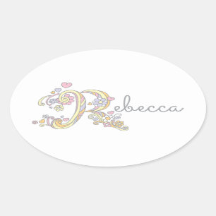 Rebecca ou votre nom commençant par R étiquette