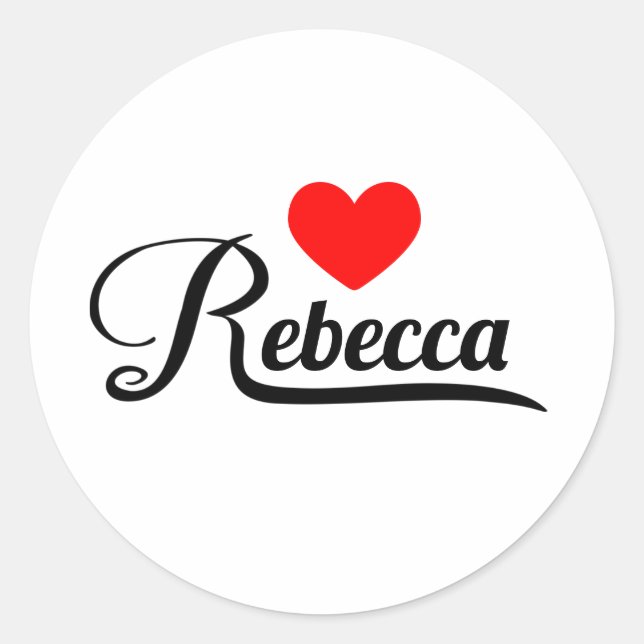 Rebecca Runder Aufkleber (Vorderseite)