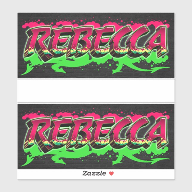 Rebecca Vorname Name Graffiti Aufkleber Sticker (Blatt)