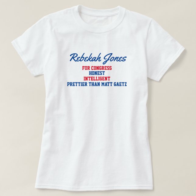 Rebekah Jones für den Kongress T-Shirt (Design vorne)