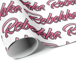 Rebekka faded pink personalisiertes Geschenkpapier
