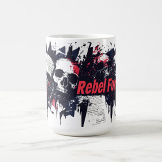"Rebel Forever" - Edgy Skull Graphic Design Kaffeetasse