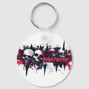 "Rebel Forever" - Edgy Skull Graphic Design Schlüsselanhänger