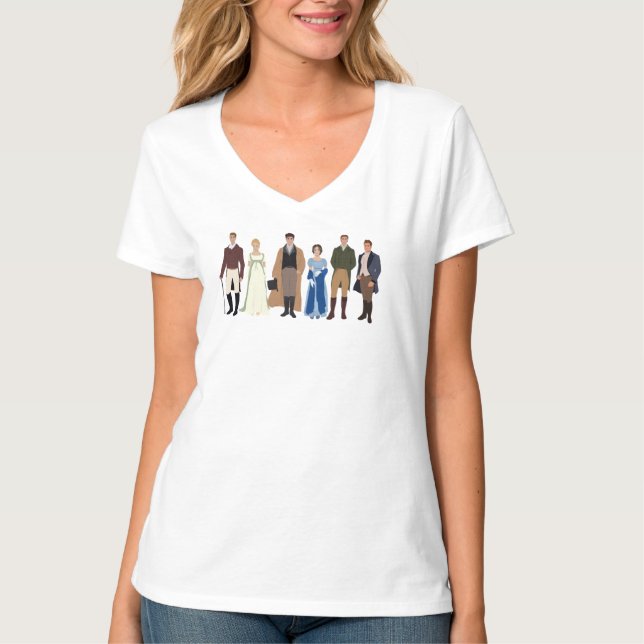 Rebel-Grafik-V-Nacken T-Shirt (Vorderseite)