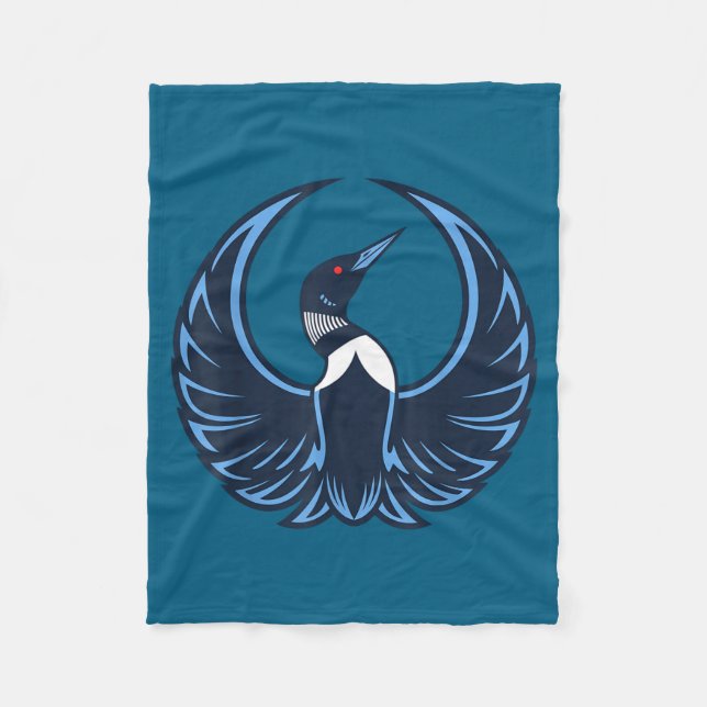 Rebel loon minnesota stark  fleecedecke (Vorderseite)