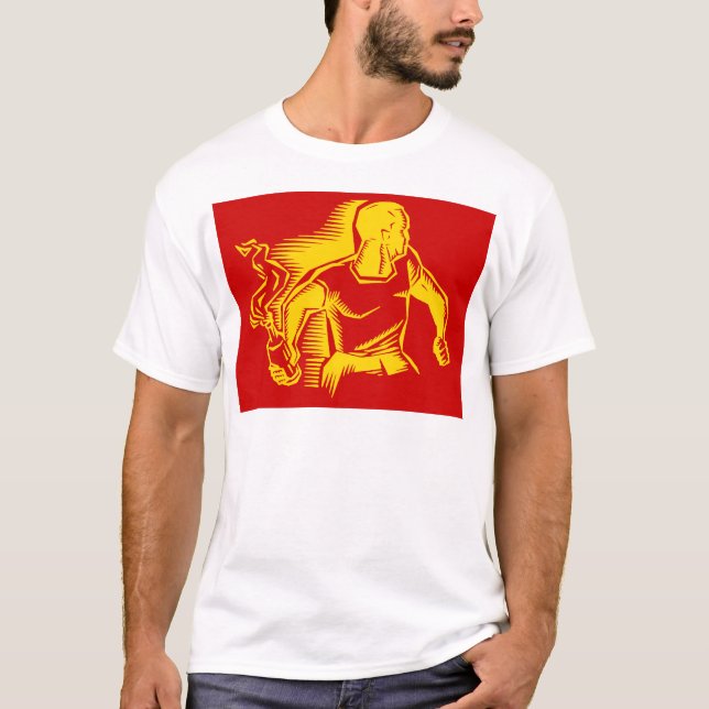 Rebel, Molotov Cocktail, Riots, Communist Style T-Shirt (Vorderseite)