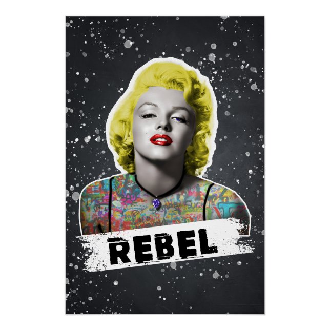 Rebel Muse in Neon Poster (Vorderseite)