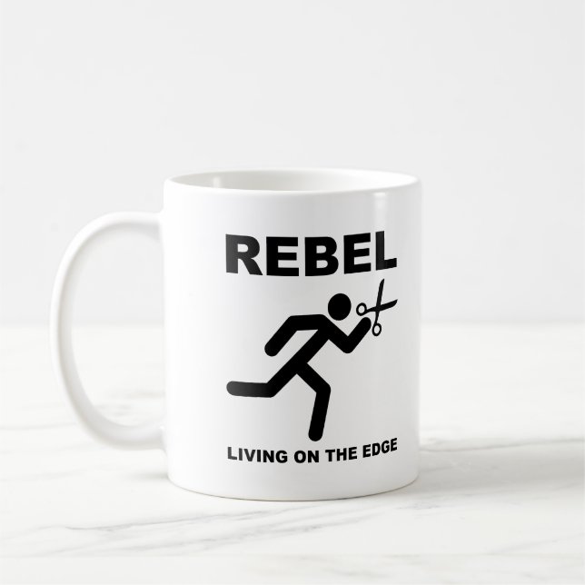 Rebel on the Edge Funny Mug (Gauche)