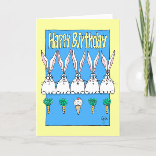 REBEL RABBIT Carte d'anniversaire