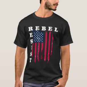 Rebel Resist amerikanische Flagge T-Shirt