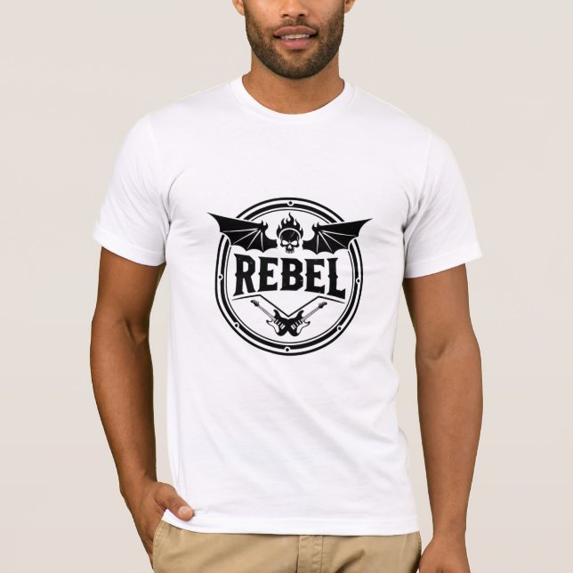 Rebel Skull & Guitars T-Shirt (Vorderseite)