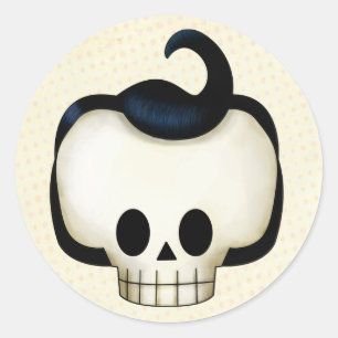 Rebel Skull Runder Aufkleber