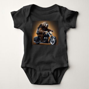 Rebel Sloth: Ein lederverkleidetes Motorrad Baby Strampler