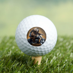 Rebel Sloth: Ein lederverkleidetes Motorrad Golfball