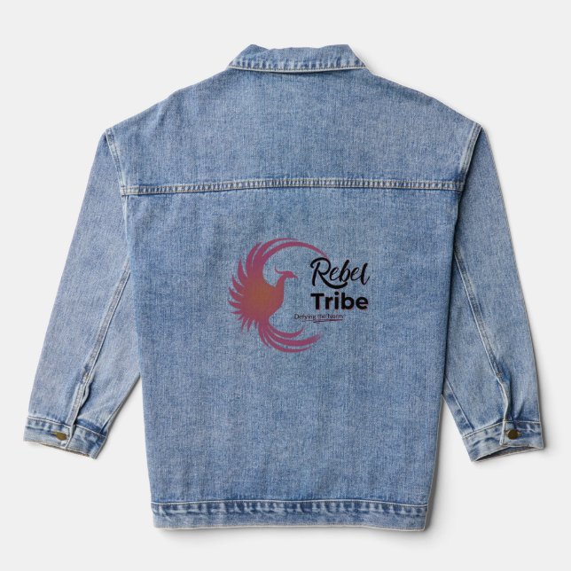 Rebel Tribe Denim Jacke – Phoenix-Logo (Rückseite)