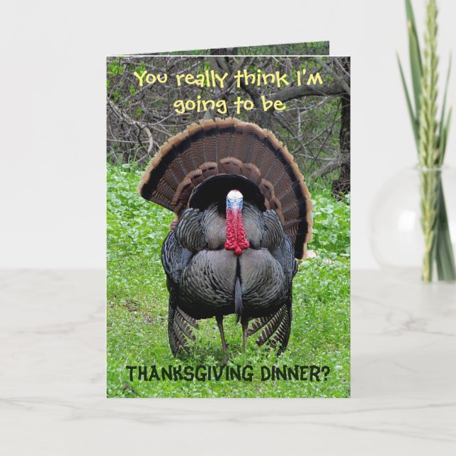 Rebel Turkey Erntedank Card Feiertagskarte (Vorderseite)