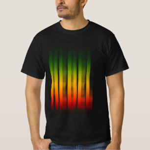 Rebel verschwommene Wirkung Typografie Rasta Regga T-Shirt