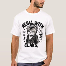 Rebel With Claws Punk Cat Edgy Rock Style Cat 
