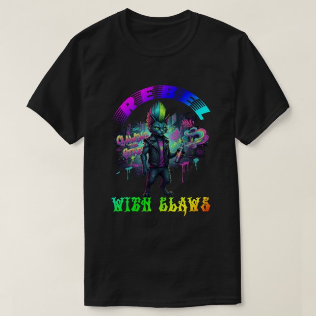 Rebel with claws T-Shirt (Design vorne)