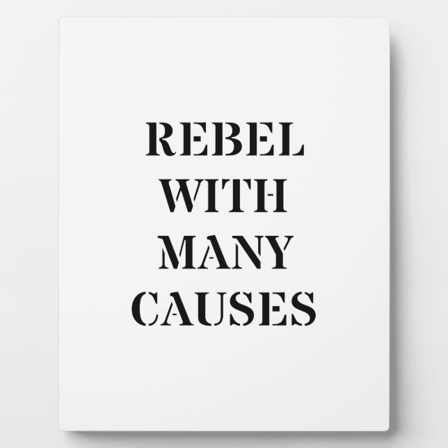Rebellen mit vielen Ursachen Fotoplatte (Vorderseite)