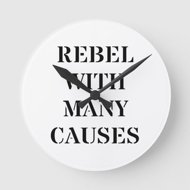 Rebellen mit vielen Ursachen Runde Wanduhr (Vorderseite)
