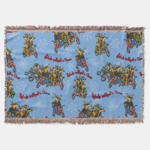 Rebellen ohne Claus Reindeer Blue Holiday Decke