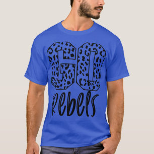 Rebellen-Team-Maskottchen Schulgeist Spiel Nacht L T-Shirt