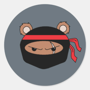 Rebellenträger Ninja Runder Aufkleber