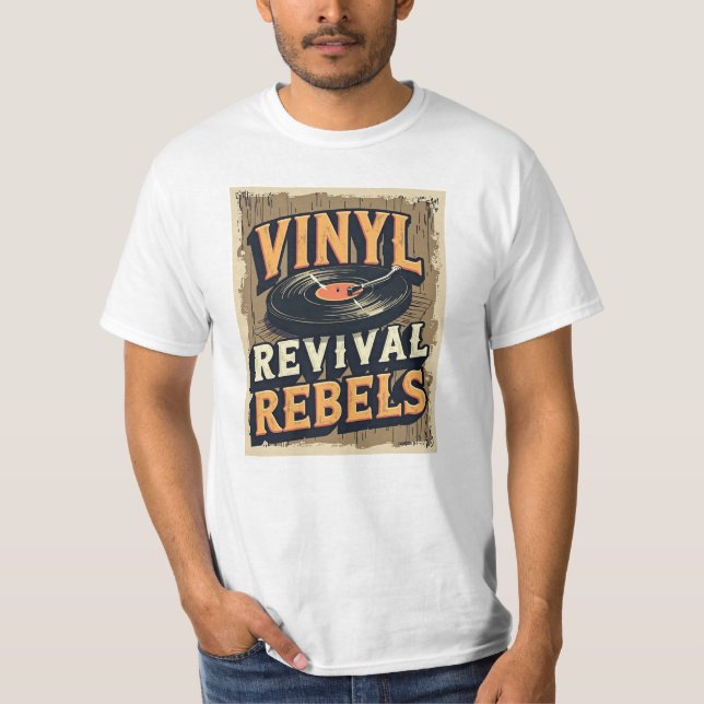 Rebelles Vinyl Revival - T-Shirt Retro Music Lover (Devant)
