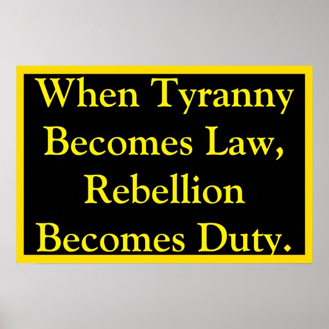 Rebellion Becomes Duty Poster (Vorne)