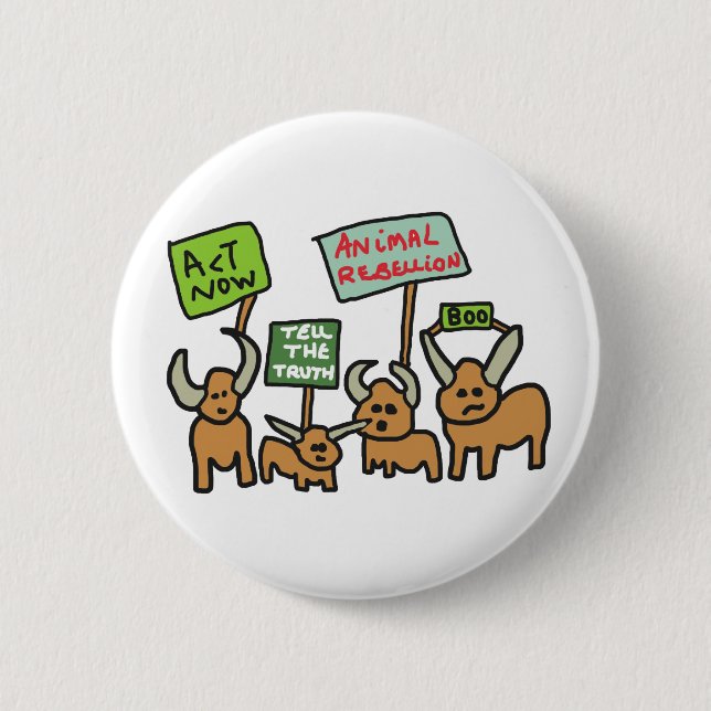 Rebellion bei Tieren Button (Vorderseite)