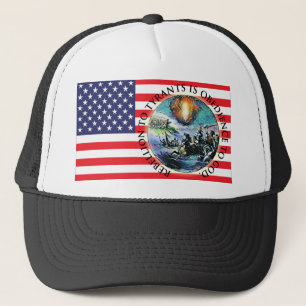 Rebellion der US-Flag gegen Tyrannen-Hut Truckerkappe