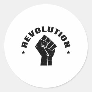 Rebellion Retro Black Che G Runder Aufkleber