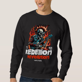 Rebellion Revolution Skeleton T-Shirt - Bold Punk  Sweatshirt