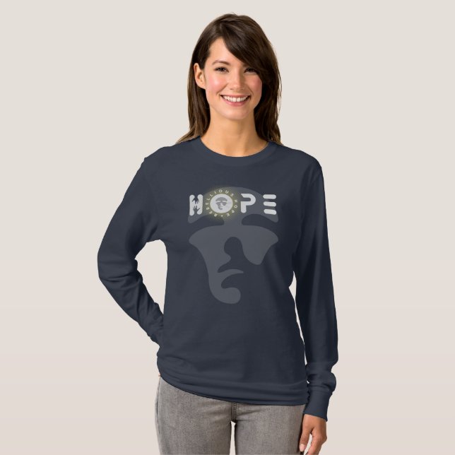 Rebellious Hope | Frauen Langschläfchen T-Shirt (Vorne ganz)