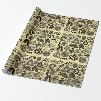 Rebellische Geometrien sepia Geschenkpapier