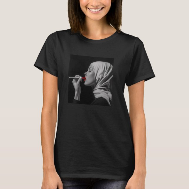 rebellische Nonne mit Lippenstift, rebellische Non T-Shirt (Vorderseite)