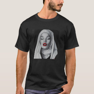 rebellische Nonne mit Lippenstift, rebellische Non T-Shirt