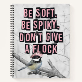 Rebellischer Punk-Vogel Notizbuch