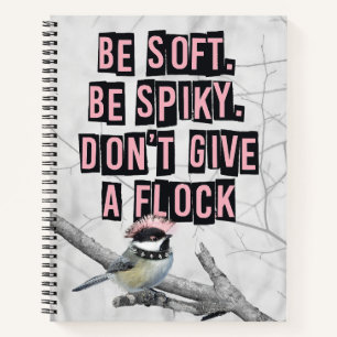 Rebellischer Punk-Vogel Notizbuch