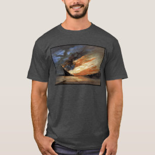 Rebellisches Flaggschiff des Bürgerkriegs in Flamm T-Shirt