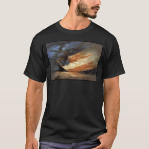 Rebellisches Flaggschiff des Bürgerkriegs in Flamm T-Shirt